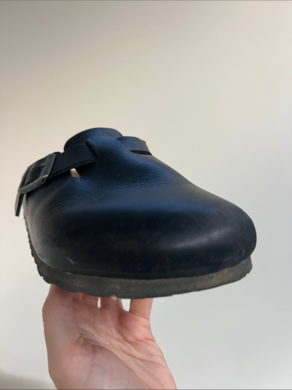 Birkenstock boston natural black leather clogs size 37 - Picture 10 of 14